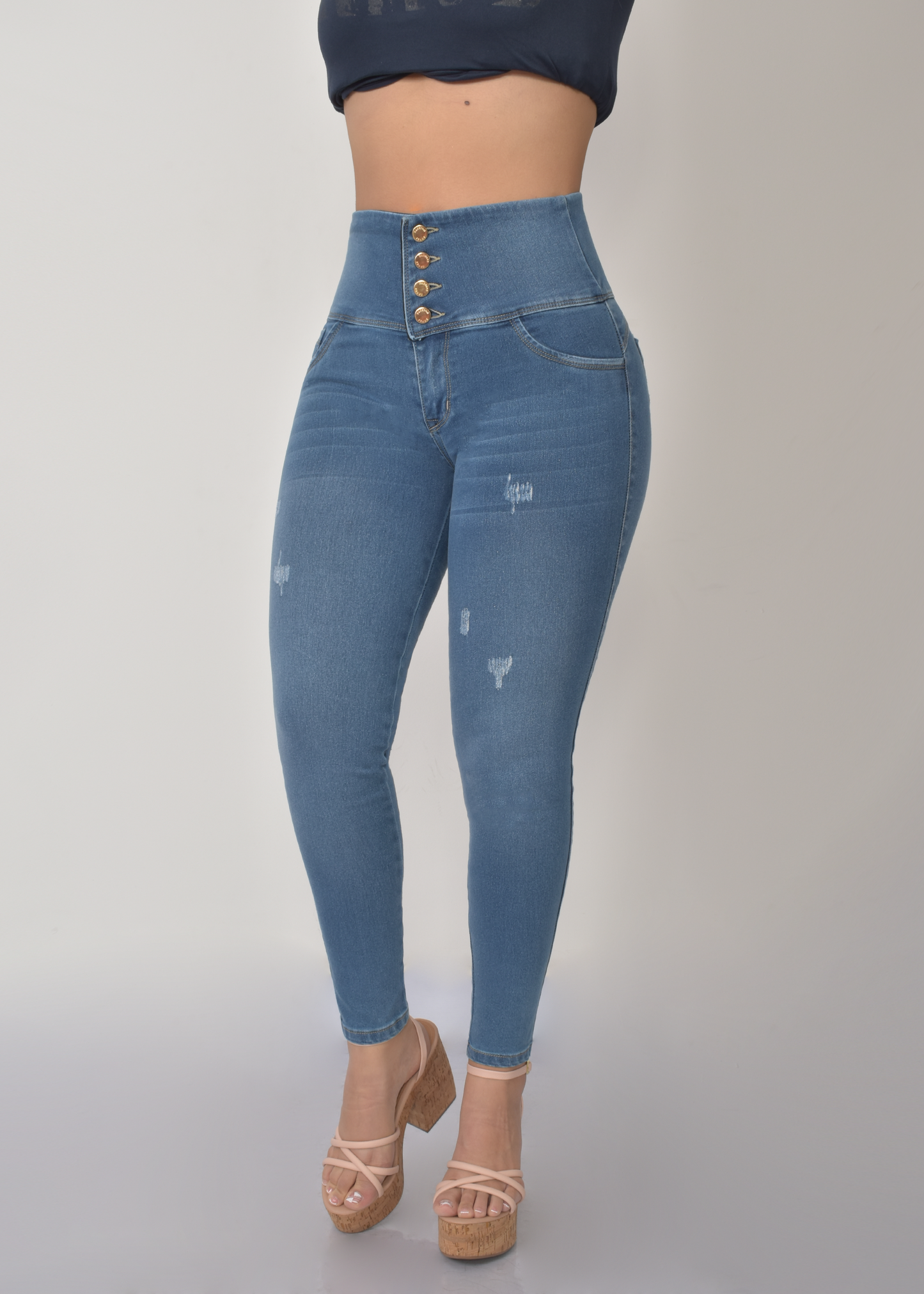 JEANS FAJA INTERNA SKINNY BOLSILLOS DAMA