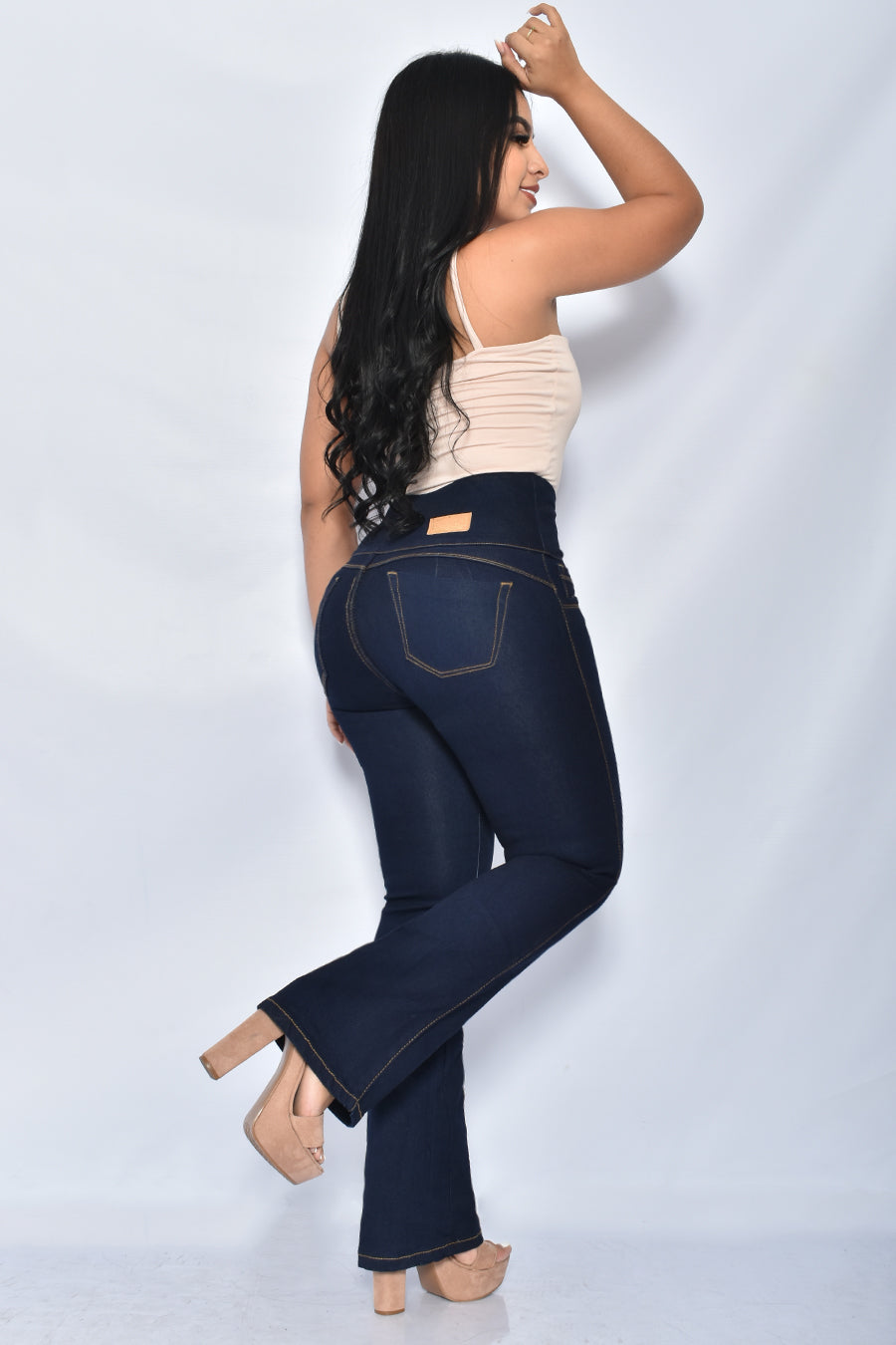 JEANS FAJA INTERNA BOOTCUT BOLSILLOS