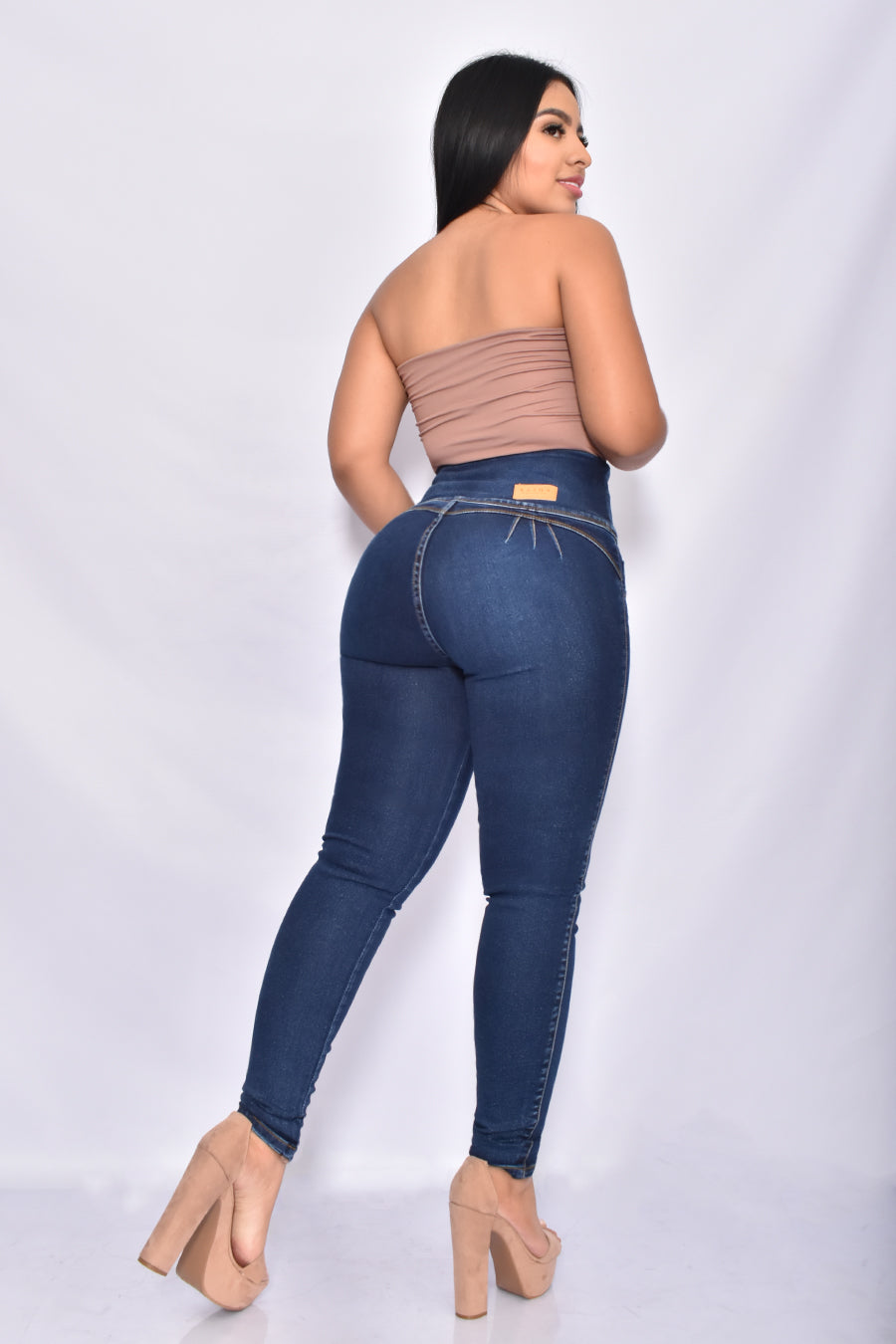 JEANS FAJA INTERNA SKINNY SIN BOLSILLOS