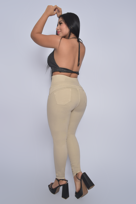 JEANS CAKY FAJA INTERNA SKINNY  BOLSILLOS TRASEROS
