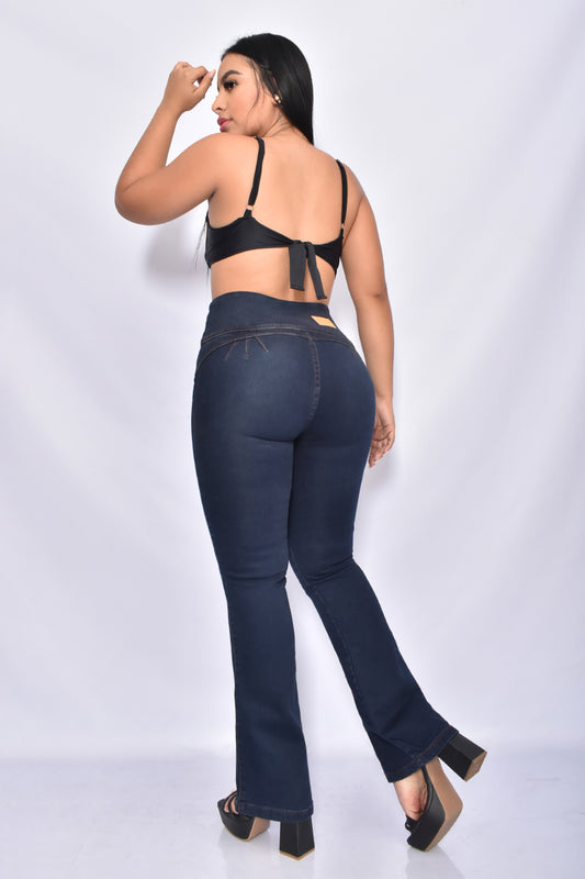 JEANS FAJA INTERNA BOOTCUT SIN BOLSILLOS DAMA